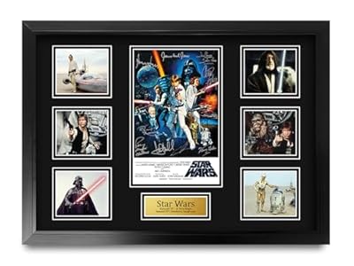 HWC Trading Star Wars New Hope Los Regalos Imprimieron La Exhibición Firmada De La Presentación Del Autógrafo Para Los Fans De Los Recuerdos De La Película - A2 Enmarcado | Ya disponible en tu tienda friki favorita! En mundofriki.es!