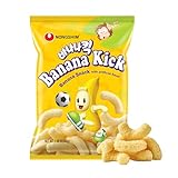 Nongshim Banana Kick, Sweet and Crunchy Banana Flavored Corn Puff Snack, 1.58 oz (Pack of 20)