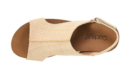 Image of Corkys Footwear Volta Wedge - Chic Elegance Meets All-Year Comfort with a 2-Inch Cork Heel and Marshmallow Insole for Stylish Everyday Wear and All-Day Comfort