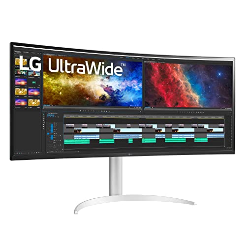 Lg 38Wp85C-W 38-Inch Curved 21:9 Ultrawide Qhd+ Ips Monitor With Usb Type C (90W Power Delivery), Dci-P3 95% Color Gamut With Hdr 10 And Tilt/Height Adjustable Stand #TOP2