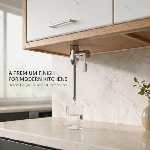 Image of Backline Stainless Steel RO Water Purifier Faucet Tap for Kitchen Cabinet Mount - Includes 1 /4 Inch Pipe & Fittings, Leakproof Design (Chrome Finish)