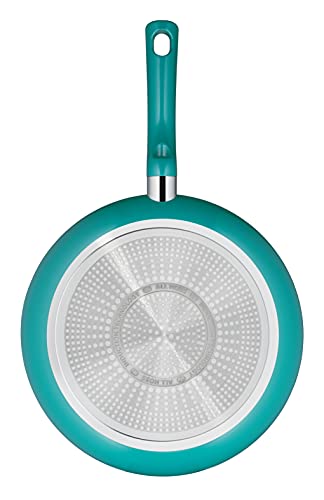 Foto von Tefal G80406 Chefclub Bratpfanne 28 cm | Titanium Antihaftversiegelung | Thermo-Signal Temperaturanzeiger | unbedenkliches Kochgeschirr | einfache Reinigung | induktionsgeeignet | grün