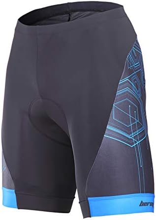 Beroy Men's Comfortable Bicycle Cycling Pants, 3D Padded Bike shorts,Blue,Large