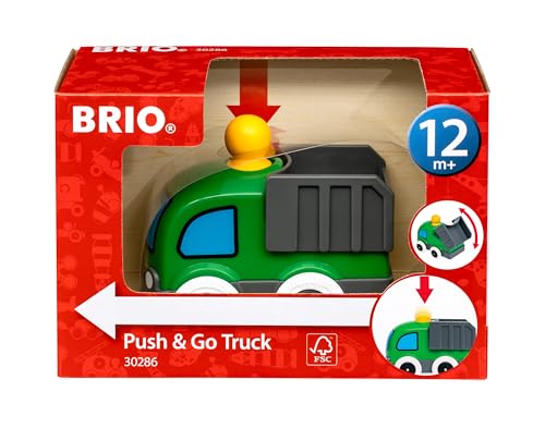 BRIO 30286 Push & Go LKW - Mit kindgerechter Startfunktion und kippbarer...
