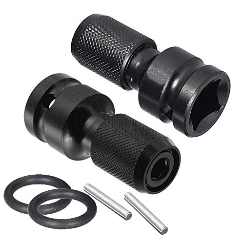 2Pcs Quick Release 1/2-Inch Drive To 1/4-Inch Hex Female Socket Adapter Converter Chuck Adaptor For Impact And Ratchet Wrenches #TOP1
