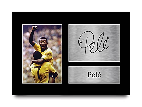HWC Trading Pele A4 Ungerahmt Signiert Gedruckt Autogramme Bild Druck-Fotoanzeige Geschenk Für Brazil Fußball Fans Cover