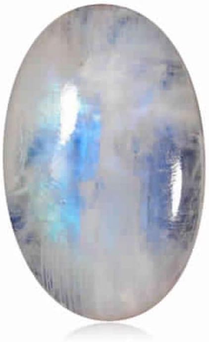Instagem 5.94-7.23 Cts of 14x10 mm AA Oval Cabachon (1 pc) Loose Rainbow Moonstone