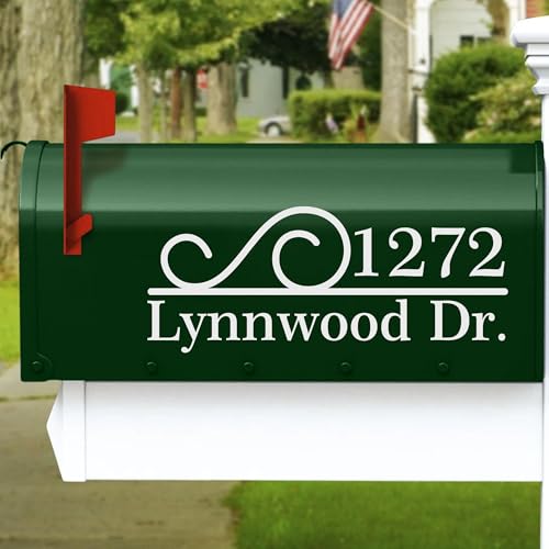 Reflective Mailbox Numbers For Outside Personalized Address Decals | Custom Mailbox Number Stickers | Waterproof Vinyl Letters And House Number Decals For Mailboxes And Outdoor Address