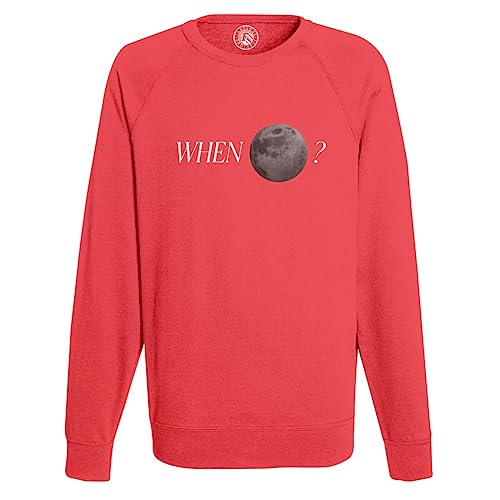 Sweatshirt Homme Crypto Bitcoin imprimé When to The Moon en coton pour passionné de trading