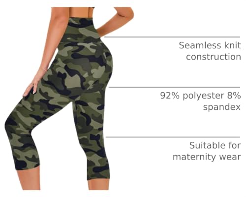 Image of TNNZEET Capri Leggings for Women - Tummy Control High Waisted Soft Yoga Pants for Gym Workout