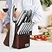 HOBO Knife Set, 14-Piece Kitchen Knife Set with Sharpener Wooden Block and Serrated Steak Knives, High Stainless Steel Knife Block Set