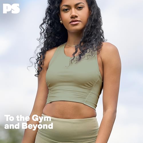 Image of POPSUGAR Sports Bras for Women - Y Back, High Neck, Strappy & Long Line Padded Racerback Bra Workout Yoga Top Racer Back Bra