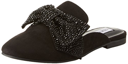 Steve Madden Womens Harlan Suede Bow Mules Black 6 Medium (B,M)