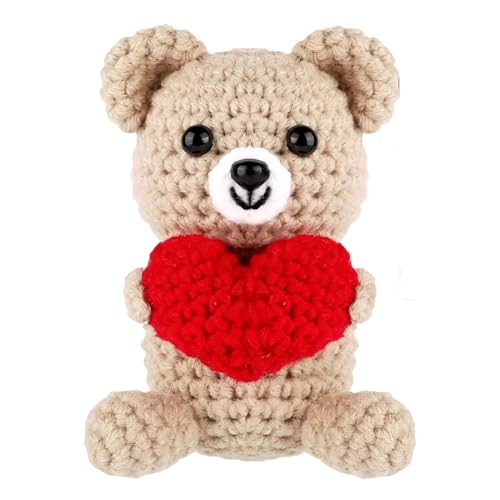 VorIrydian Positive Teddy Bär mit Liebe Herz, Positive Kartoffel Pocket Hug Plüsch, Love Teddy Bär Geschenke,Geschenk für Freundin, Trostspender Kuscheltier, für Christmas Geburtstag Valentinstag