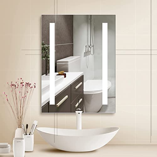 Habison Espejo De Baño Con Iluminación, 45 X 60 Cm, Espejo De Pared Led, Espejo De Aluminio Con Interruptor De Botón, Ip44, Resistente Al Agua Habison Espejo De Baño Con Iluminación, 45 X 60 Cm, Espejo De Pared Led, Espejo De Aluminio Con Interruptor De Botón, Ip44, Resistente Al Agua