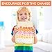 12” Large Wooden Reward Jar for Kids 100Pcs Groovy Daisy Flowers Reward Jars with Storage Bag Potty Training Chart Behavior Management Classroom Tools for Home Student Teacher Back to School Supplies