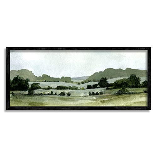 Stupell Industries Distant Rolling Hills Rural Grassland Scenic Landscape Framed Wall Art, Design By Emma Caroline