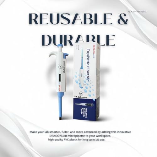 Image of Micro Laboratory Pipette 100-1000l | Scientific Variable Micropipette Adjustable Volume | Liquid Measurement | Research, Educational Lab Use (5-50ul)