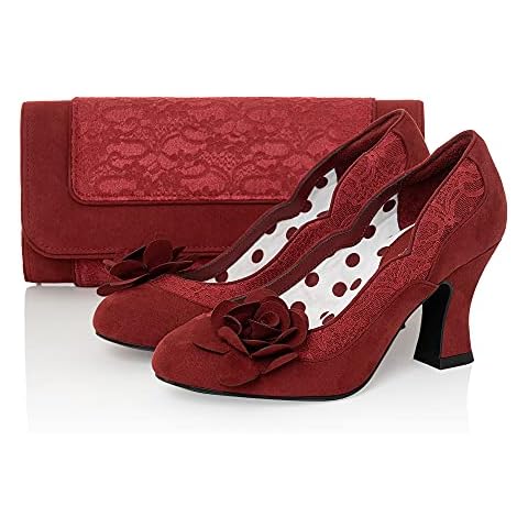 Ruby Shoo Crimson Chrissie Mid Heel Court Shoes Cover