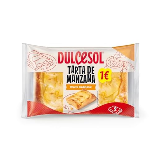 DULCESOL tarta de manzana paquete 2 uds 135 gr
