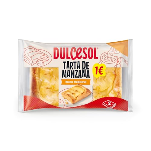 DULCESOL tarta de manzana paquete 2 uds 135 gr