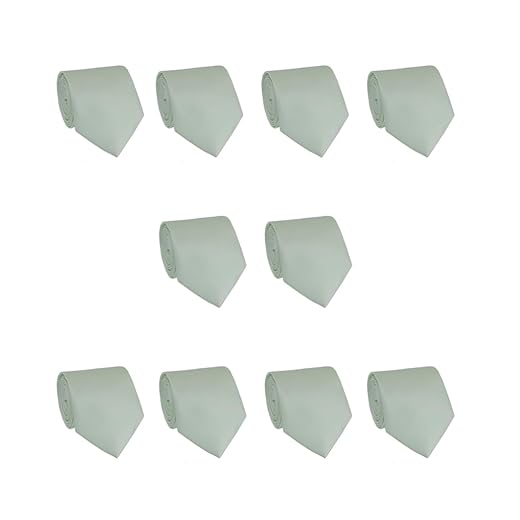 Kit 10 Gravata Social Masculina Verde Menta Semi Slim Lisa Casamento Padrinhos Fardamento Evento