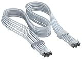 Corsair ThermalProtect PCIe 5.1 600W 12V-2x6 Cable – Protección Contra Sobretemperatura (OTP), Compatibilidad con Cualquier Fuente de Alimentación con Conexión 12V-2x6 – Blanco