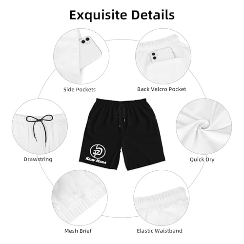 Krav MAGA Men's Quick-Dry Board Shorts 7" - Swim Trunks Summer Hawaii Beach4
