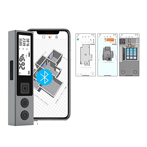 Samnuerly Misura della Distanza Telemetro Laser 30M 40M Misuratore di Distanza Laser Btooth Meter Reader Strumenti di misurazione del Nastro M120 PRO Alta precisione e accuratezza (Bluetooth 40M)