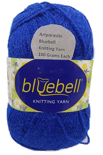 Image of 1 Pieces Blue Bell Wool, 100 gm Each Thick Yarn Best Used with Knitting Crochet Needles Wool Yarn for Knitting Needle Acrylic Thread Knitting Yarn (Blue)