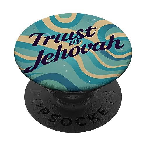 Jehovahs Witness TRUST IN JEHOVAH JW ORG JW PopSockets Swappable PopGrip, Black
