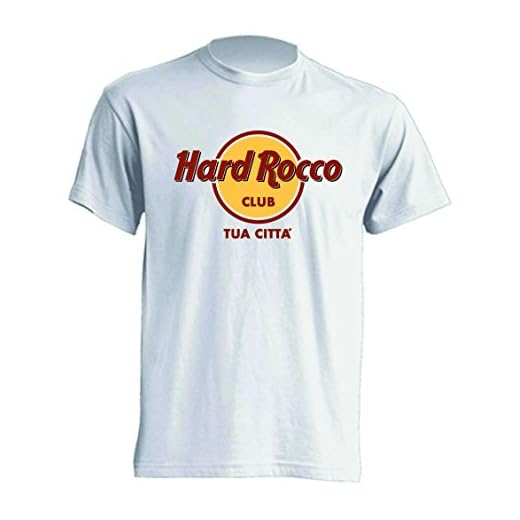 Mister Patch - Hard Rock T-Shirt Parodia - Divertente Hard Rocco - Personalizzata con la Tua Città - 100% Cotone (M, Club)
