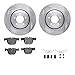 Dynamic Friction Company Rear Brake Rotors with 5000 Euro Ceramic Brake Pads includes Hardware 6612-31219