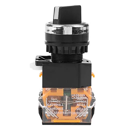 Rotary Selector Switch 3 Position Maintained 2NO ON Off Latching Lock for Industrial Control Panel 160A 250VAC Industrial Automation System 3PDT Switch with Panel Mount Connector