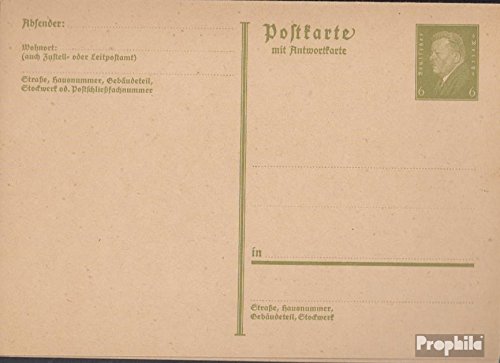 Carte postale Allemand Empire p200i 1932 Ebert entier postal collection