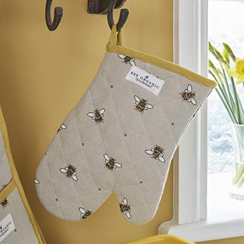 Citylook Imports Bumble Bee Organic Design Single Oven Glove Kitchen Accessory Gauntlet Mitt