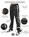 SCREENSHOT-P61307 Mens PU Urban Premium Track Pants - Vegan Leather Athletic Active Streetwear Side Trimmed Fashion Bottoms-Black-Small