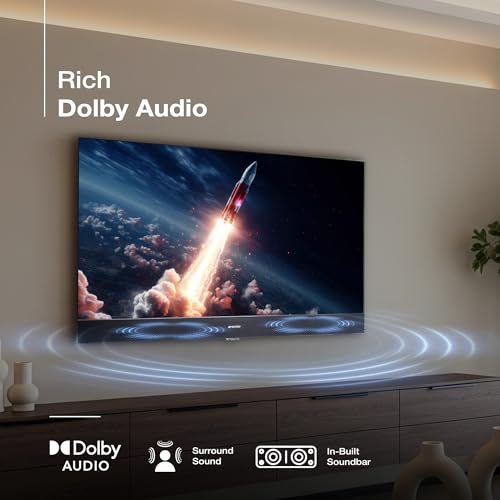 Image of SANSUI 80cm (32) Google TV with QLED Display, HDR10, Dolby Audio, Built-in Soundbar, Filmmaker Mode, 60Hz Refresh Rate JSS32GSQLED (Black)