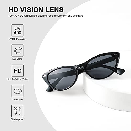 FEISEDY Retro Cat Eye Sunglasses Women Men Vintage Small Cateye UV400 Sunglasses B26174