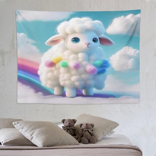 Tapisserie murale salon salon chambre PAZZK mouton grand format 150x200cm