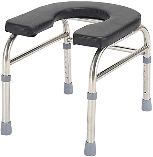 Chaise de toilette extra large avec siège rembourré antidérapant pour personnes âgées