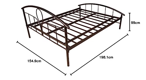 Image of Hometown Mild Steel Elegant Queen Bed (Black)