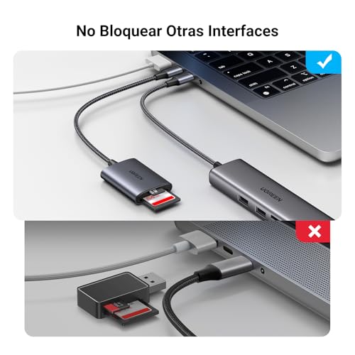 Miniatura 5 de UGREEN 170 MB/s Lector Tarjetas SD TF Adaptador Micro SD USB C (SD 3.0)
