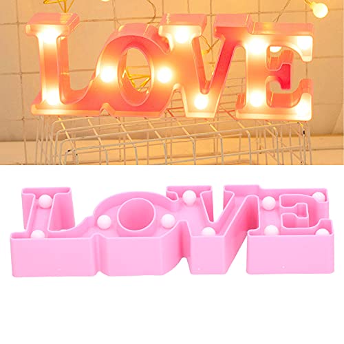 Tissting Lettres Lumineuses, LOVE Alphabet Lumineux Lampe LED Lettre Lumières Lettre Deco Opérateur à Piles Deco Chambre pour Mariage Maison Bar Décoration