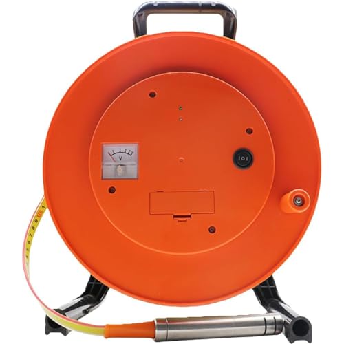 Medidor De Nivel De Agua Portátil Para Pozos Profundos,Medidor Profundidad Con Sonda Acero Inoxidable,Luz Indicadora,Indicador Pico,Indicador Electrónico Nivel De Agua Para Pozos 150m(492ft)