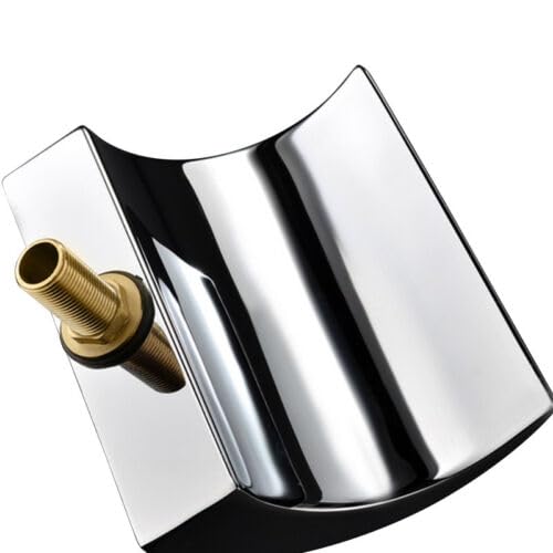 Robinet de baignoire cascade argenté - 5 trous - Robinet de lavabo de salle de bain - Robinet de baignoire - Robinet de baignoire avec douchette à main