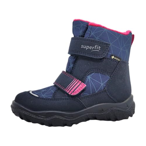Superfit Mädchen HUSKY warm gefütterte Gore-Tex Schneestiefel, BLAU/PINK 8020, 28 EU