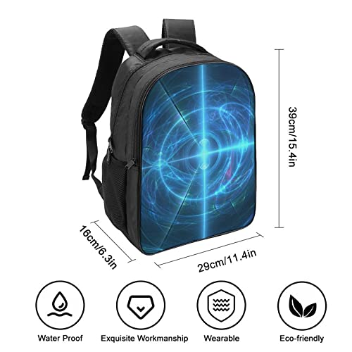 Sac à dos école bleu uni 3D cool et tendance pour adolescent - 2