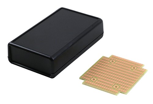 KIT-1593Q Box+PCB, Black ABS Plastic Box with Batt. Compartment, with PR1593Q PCB, Box = 4.4 x 2.6 x 1.1 in