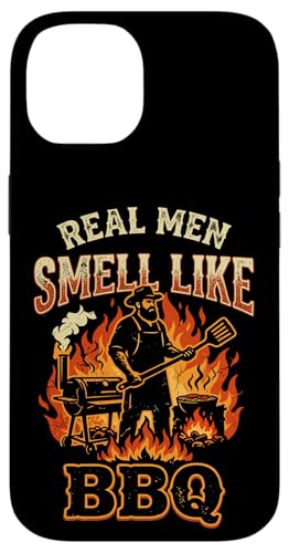 Real Men Smell Like BBQ �ʔ��� �O���� �X���[�J�[ ��� �s�b�g�}�X�^�[ �X�}�z�P�[�X iPhone 14 �p